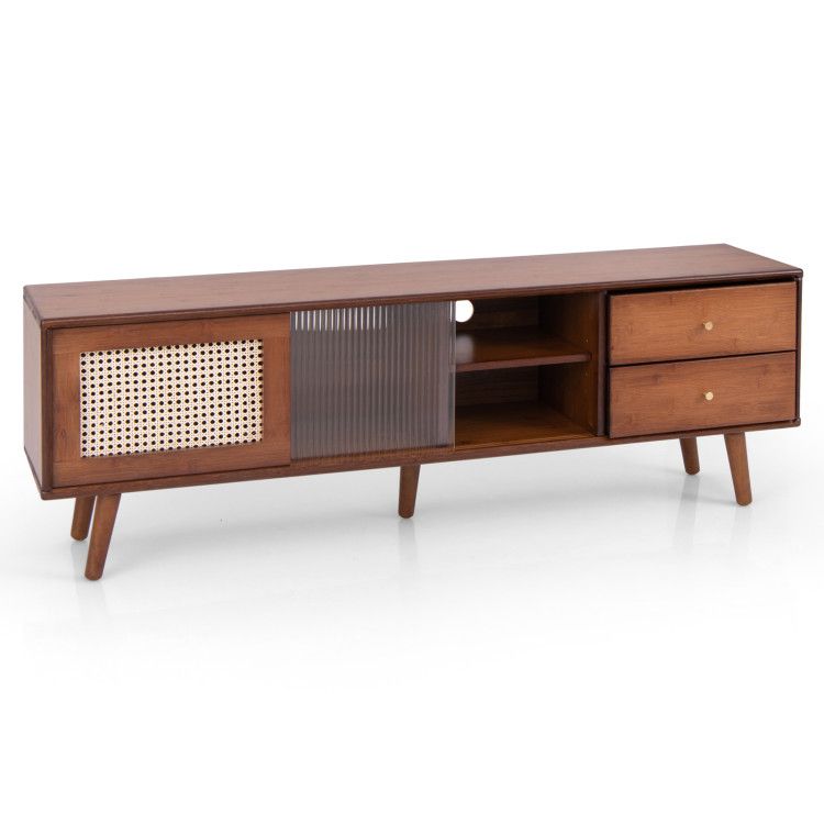 Spacious TV Stand with Drawers and Adjustable Shelving for Organized Entertainment