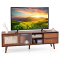 Spacious TV Stand with Drawers and Adjustable Shelving for Organized Entertainment - Brown
