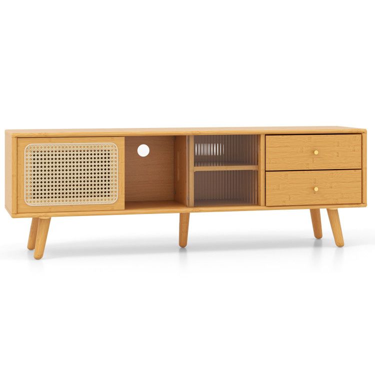 Spacious TV Stand with Drawers and Adjustable Shelving for Organized Entertainment