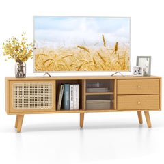 Spacious TV Stand with Drawers and Adjustable Shelving for Organized Entertainment