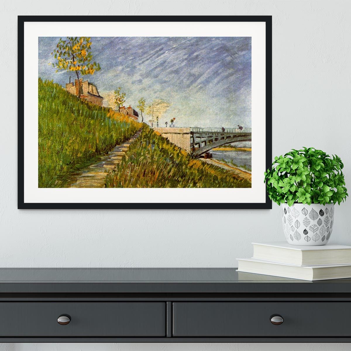 Van Gogh Banks of the Seine Framed Print