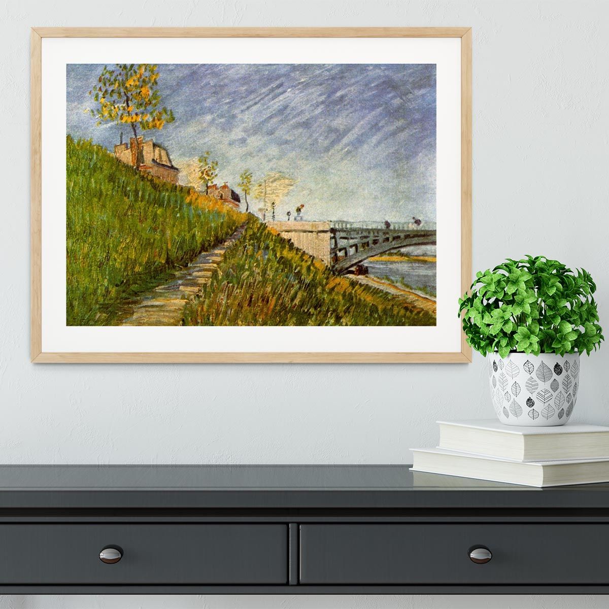 Van Gogh Banks of the Seine Framed Print