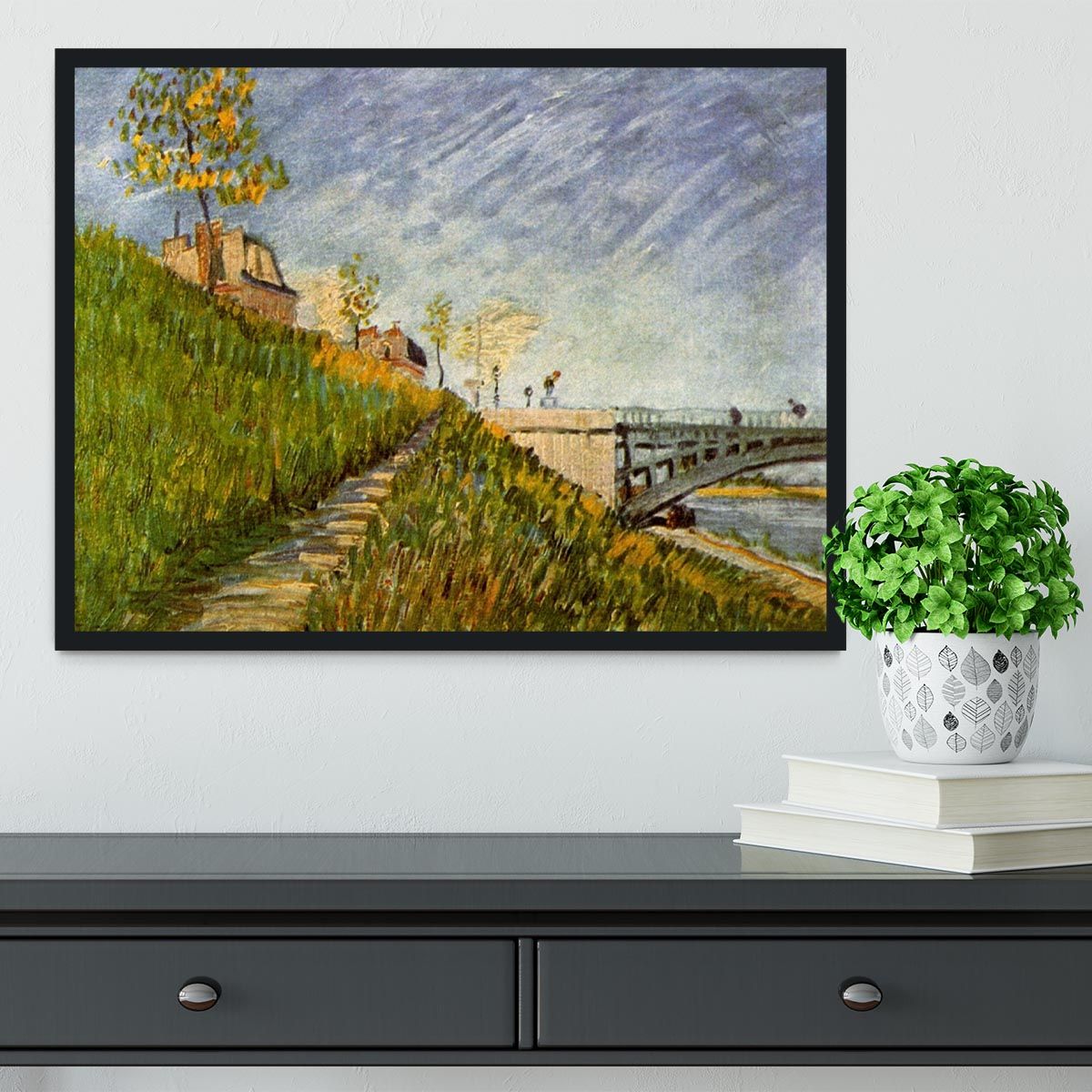Van Gogh Banks of the Seine Framed Print