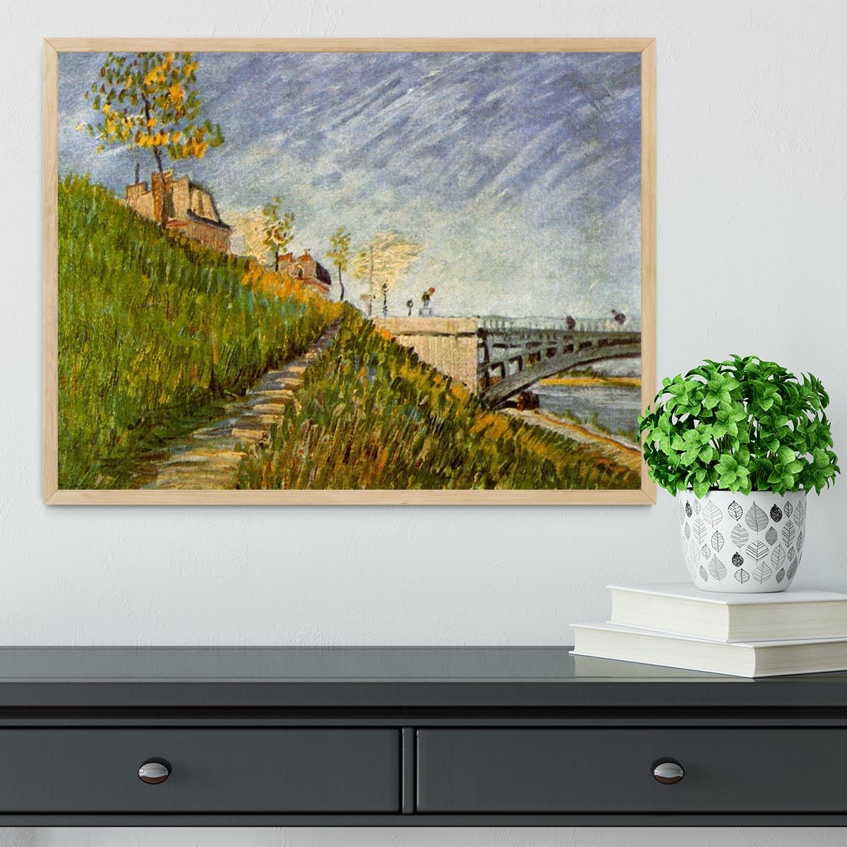 Van Gogh Banks of the Seine Framed Print