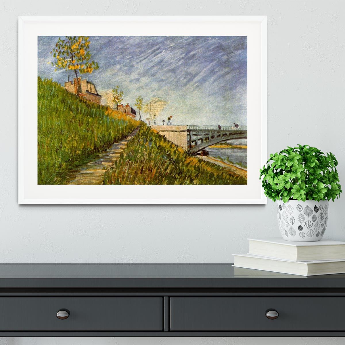 Van Gogh Banks of the Seine Framed Print