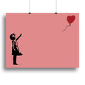 Banksy Balloon Heart Girl Red Wall Art
