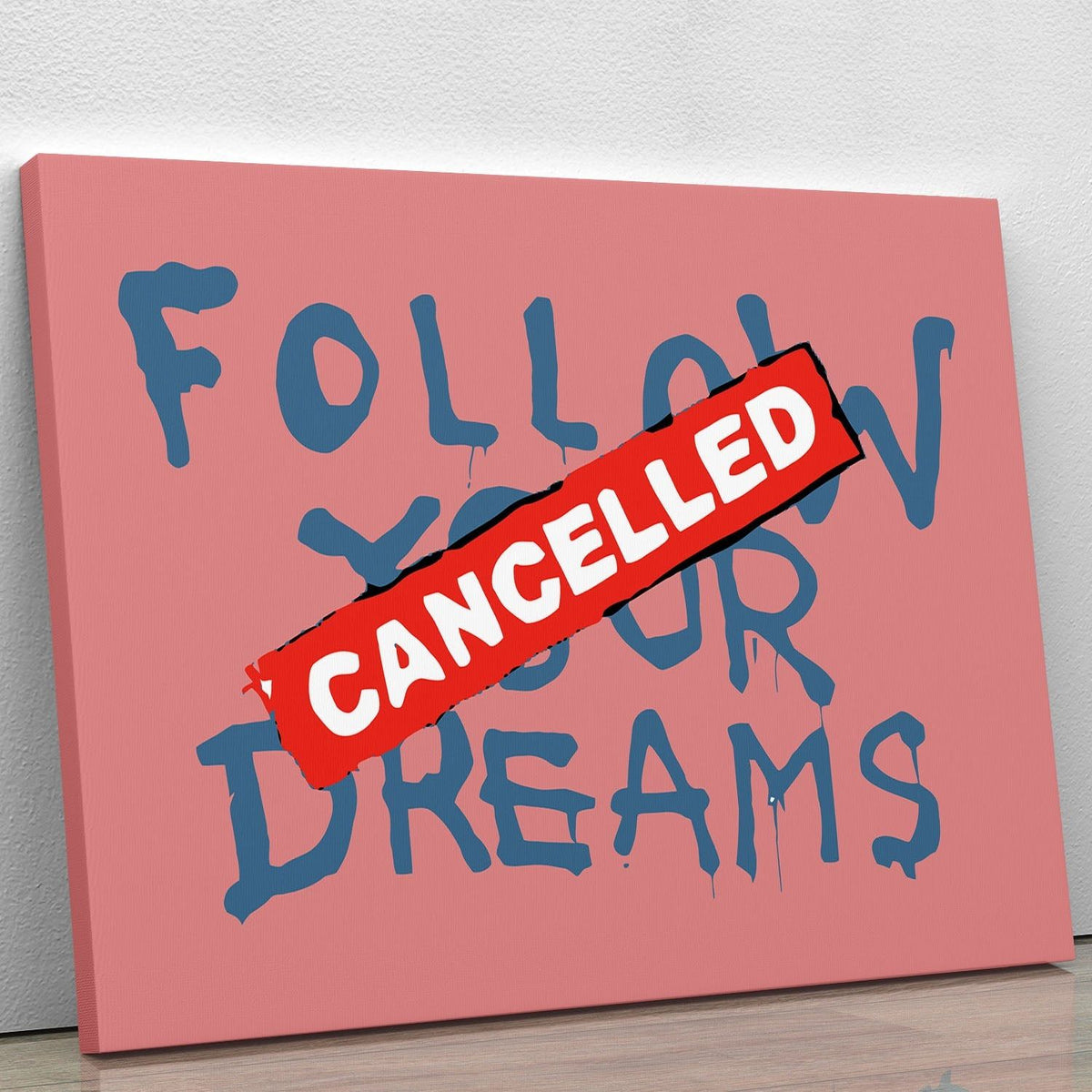 Banksy Follow Your Dreams Red Statement Art