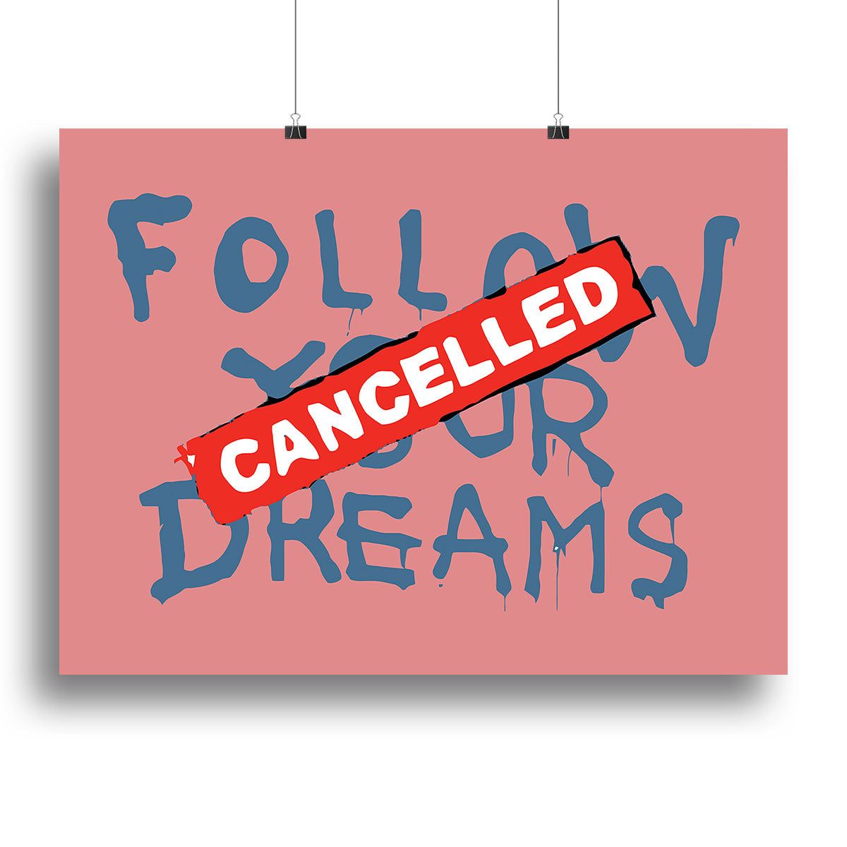 Banksy Follow Your Dreams Red Statement Art