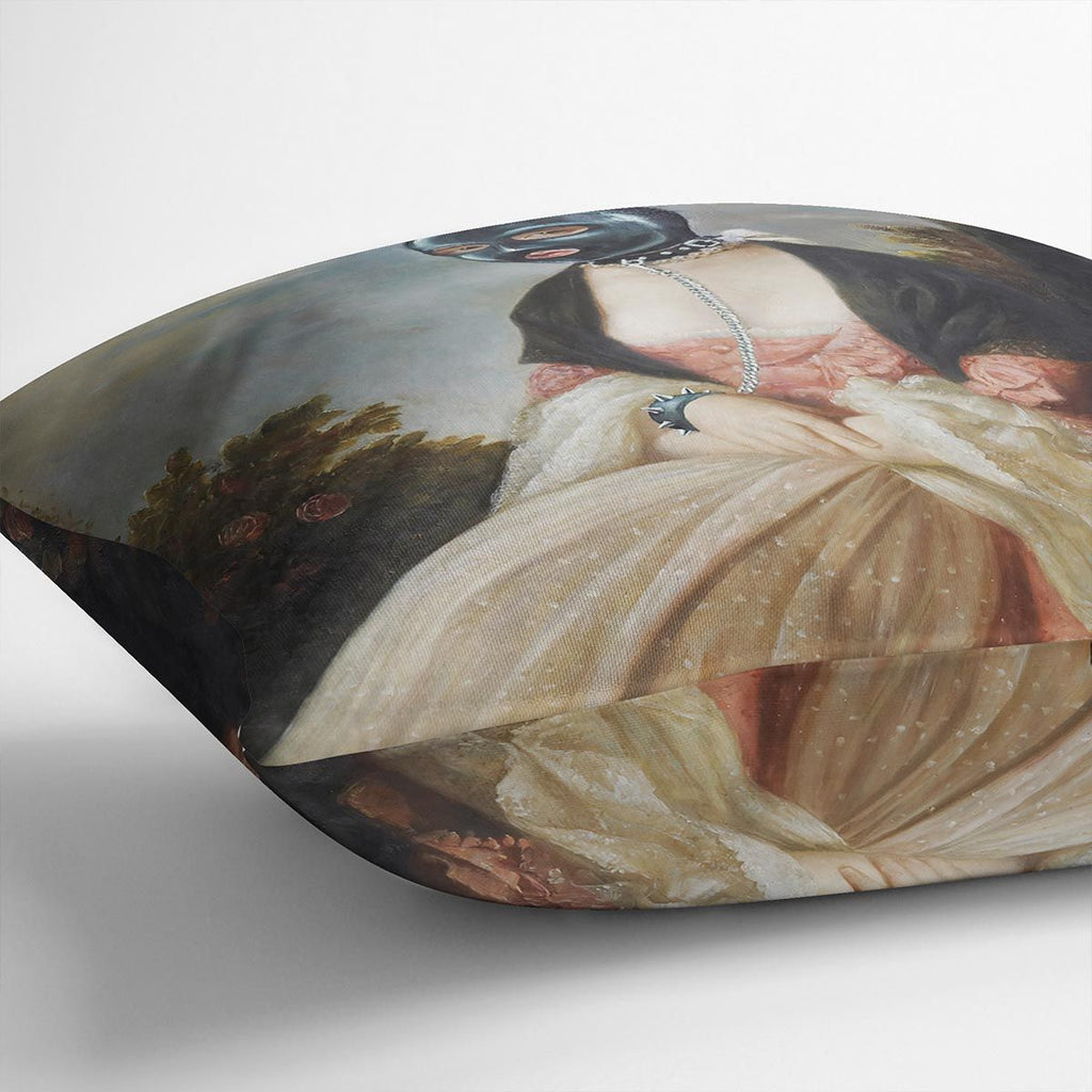 Banksy Gimp-Masked Woman Statement Cushion
