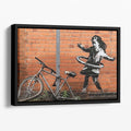 Banksy Hula Hoop Girl Floating Framed Wall Art