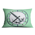Banksy New York Clock Rat Green Cushion