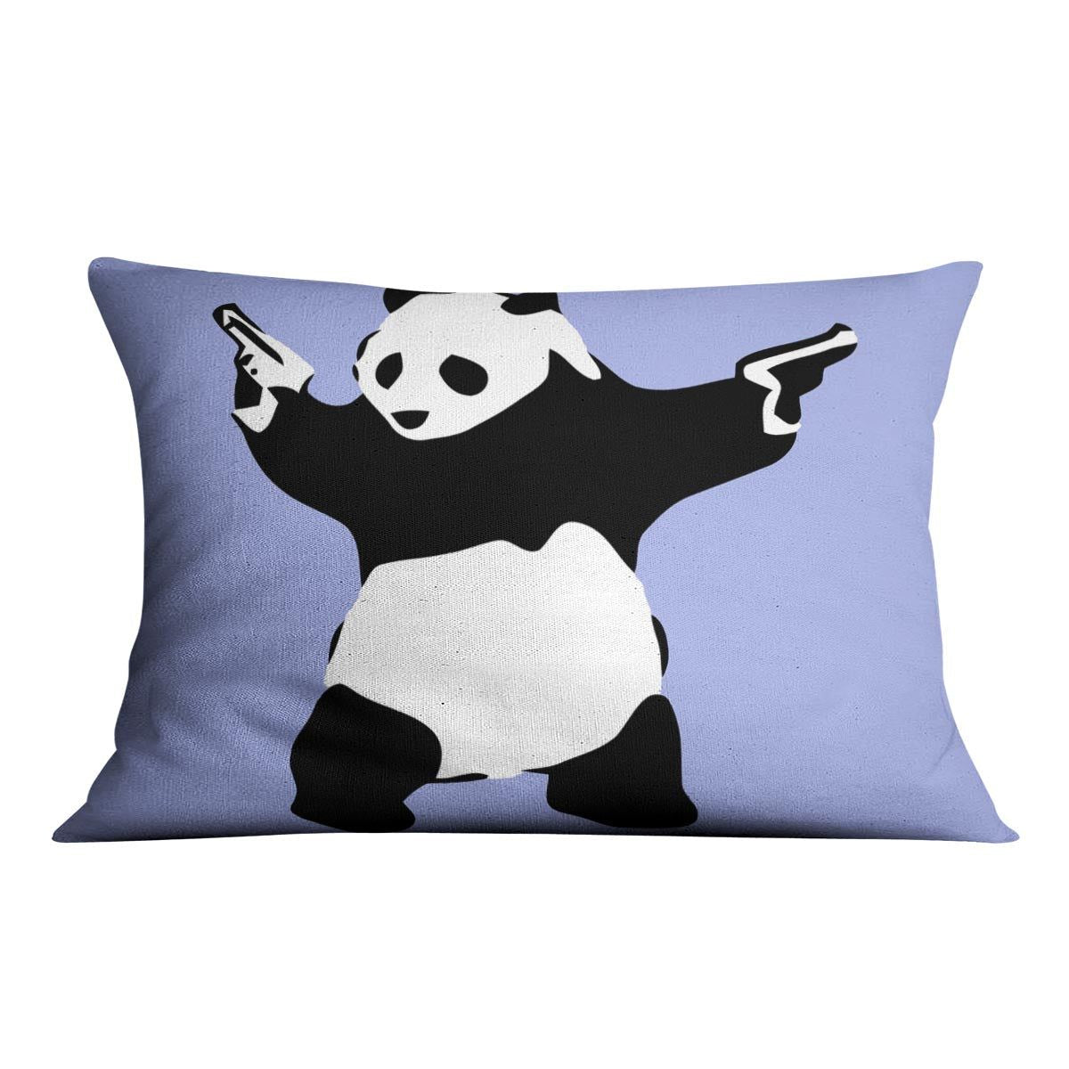 Banksy Panda Blue Decorative Cushion