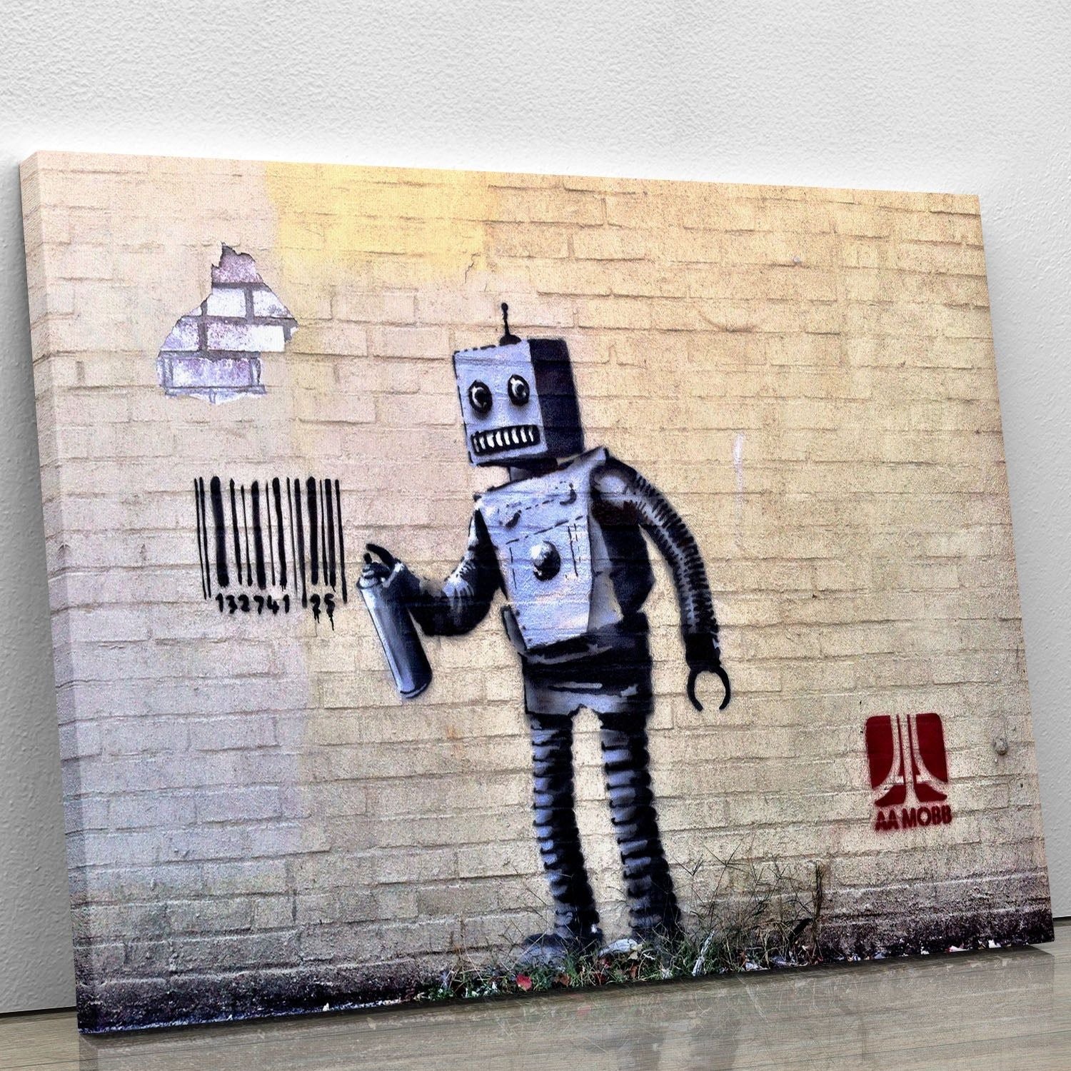 Banksy Robot Canvas Print – Premium Wall Art for Any Space