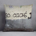 Banksy So Cliche Statement Cushion