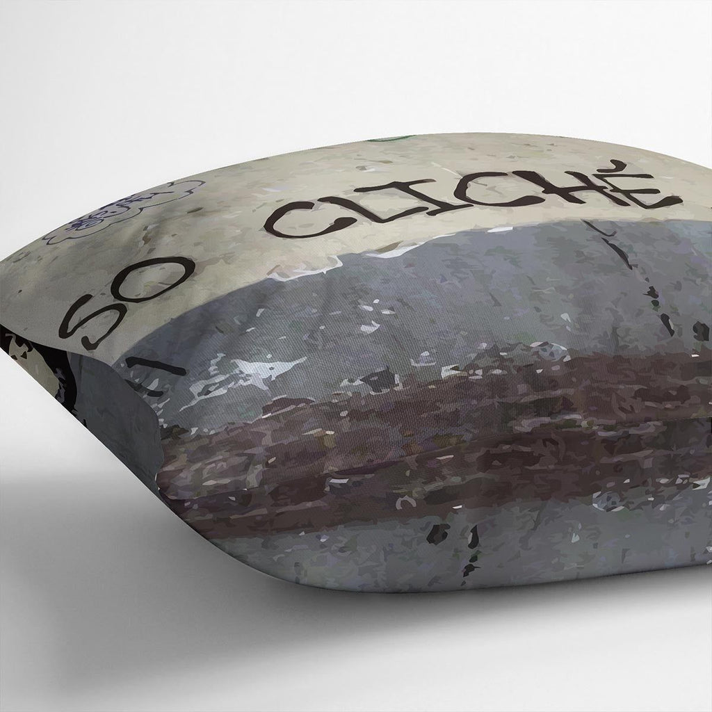 Banksy So Cliche Statement Cushion