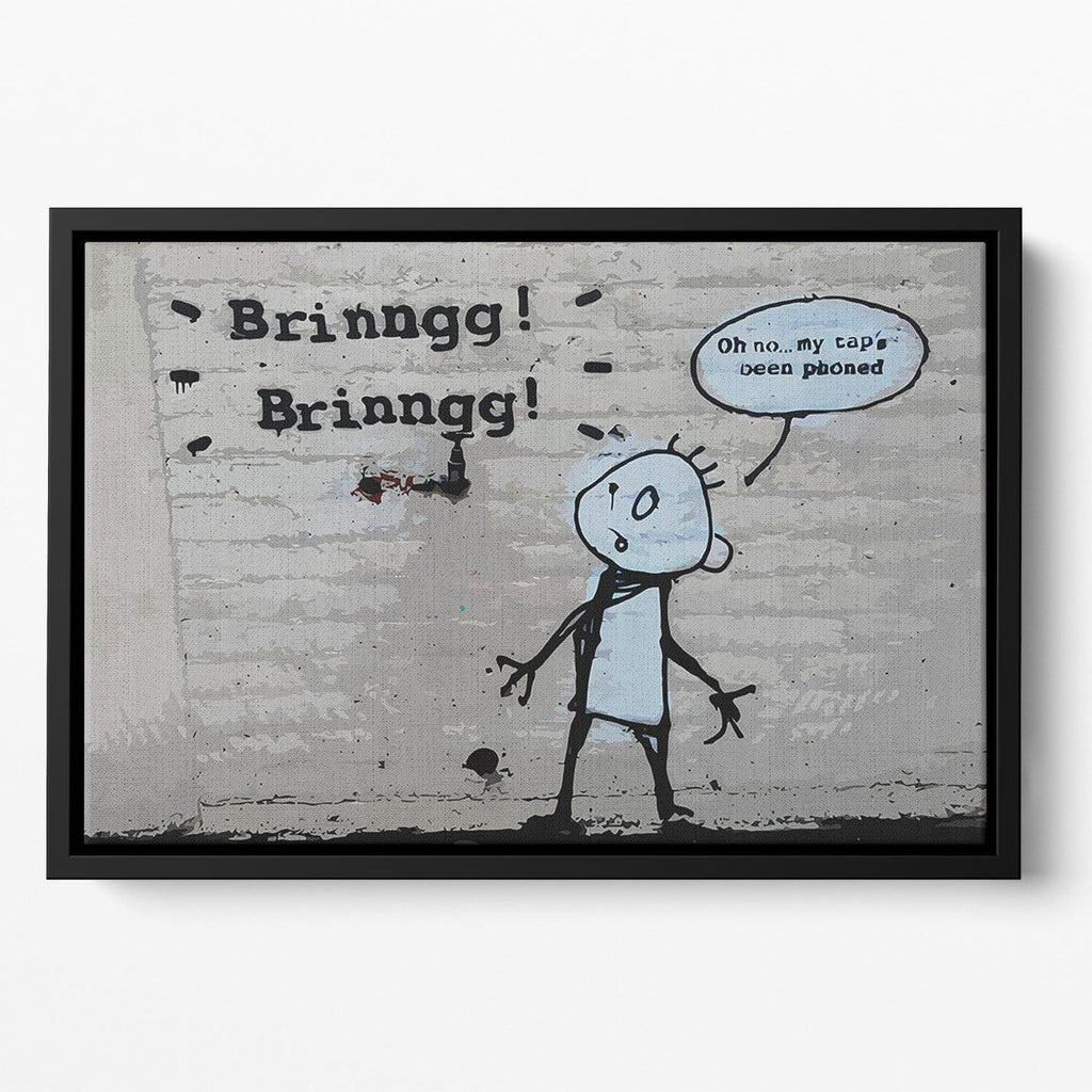 Banksy Tap Phoned Floating Framed Canvas
