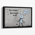 Banksy Tap Phoned Floating Framed Canvas
