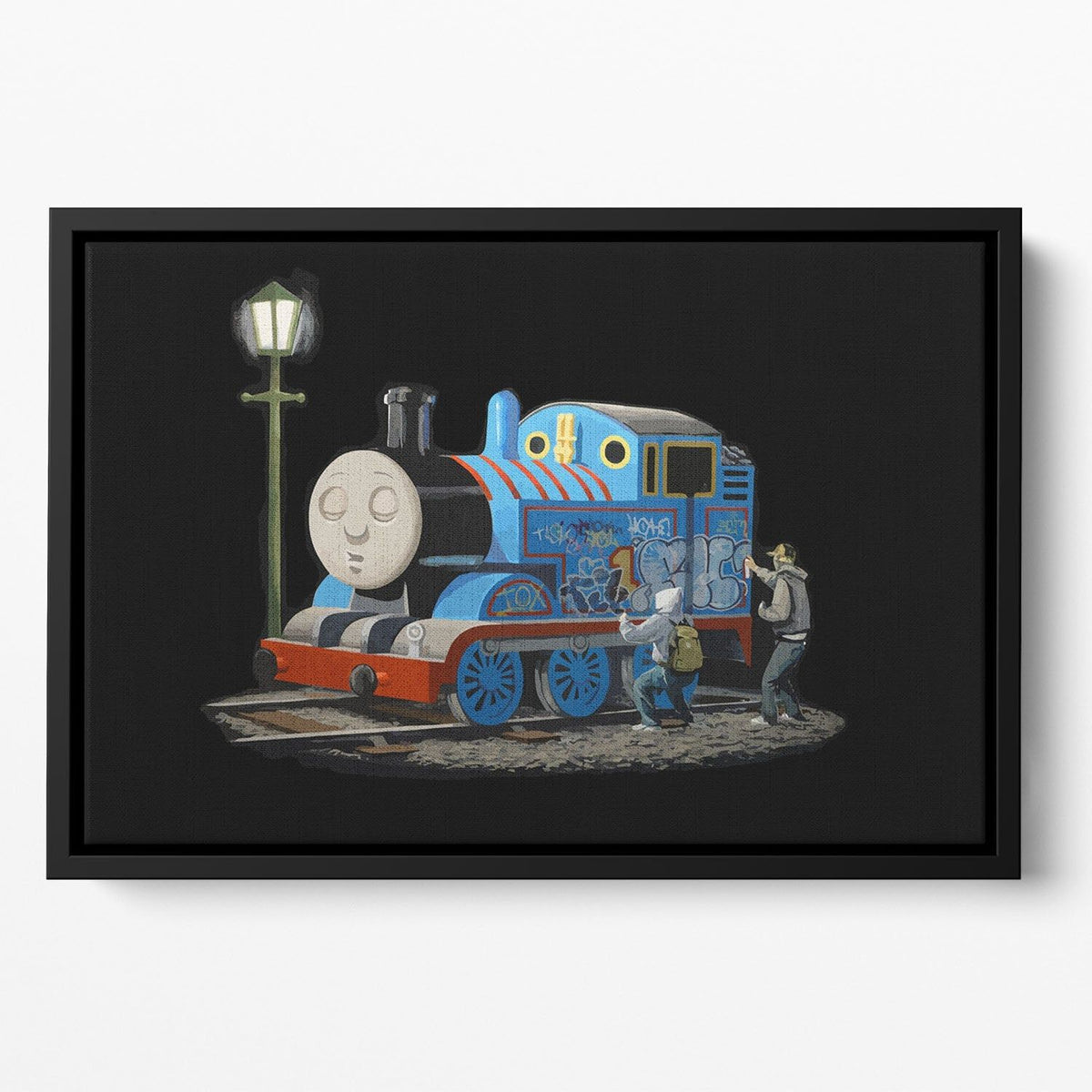 Banksy Thomas the Tank Engine Floating Framed Art