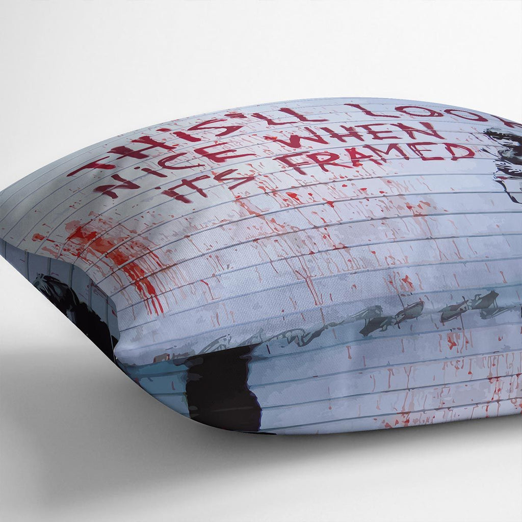 Banksy When Its Framed Art Cushion