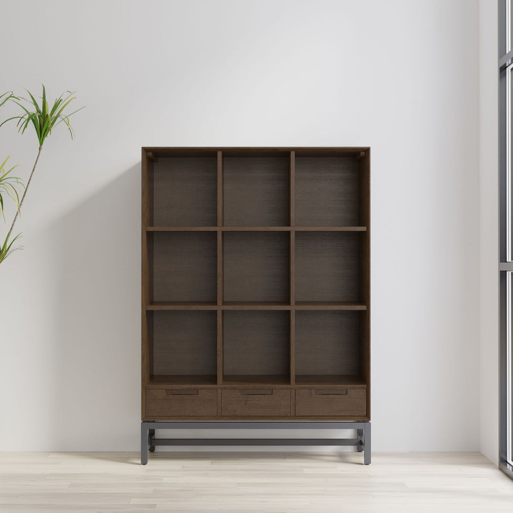 Banting Nine-Cube Bookcase with Three Lower Drawers