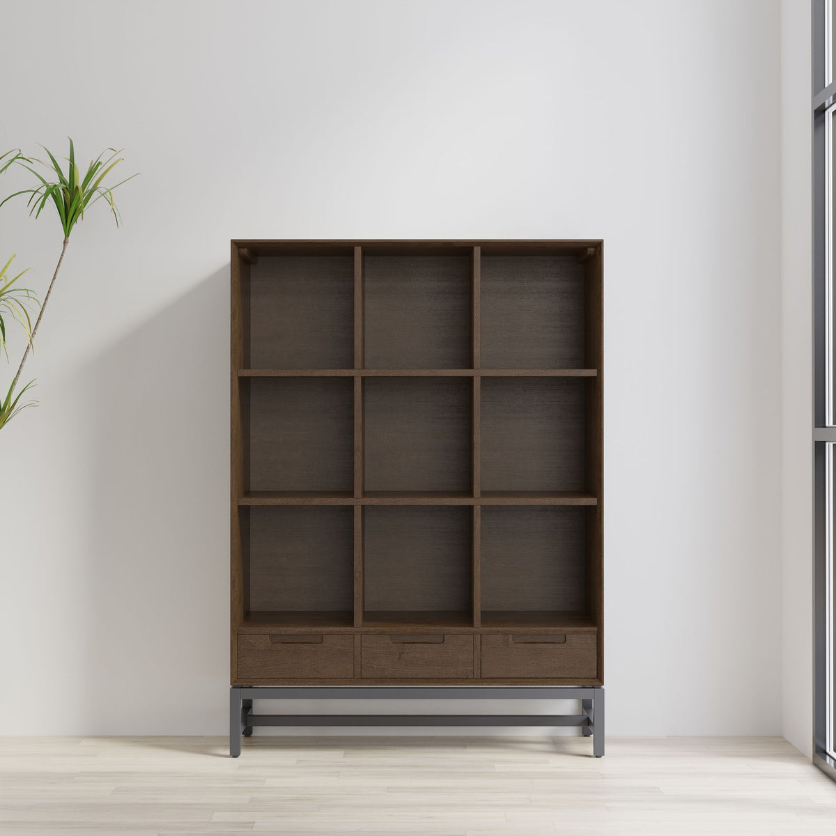 Banting Nine-Cube Bookcase with Three Lower Drawers