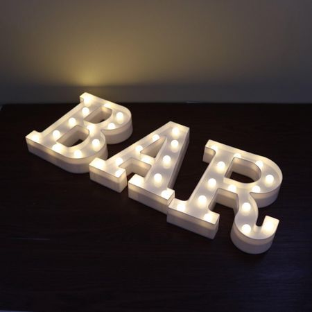 Battery-Operated Illuminated BAR Marquee Sign