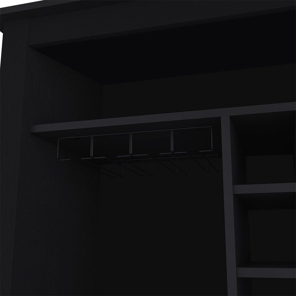 Castle Bar Cabinet with Wine and Glassware Storage
