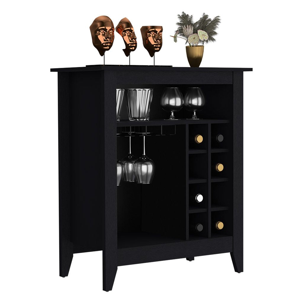 Castle Bar Cabinet with Wine and Glassware Storage