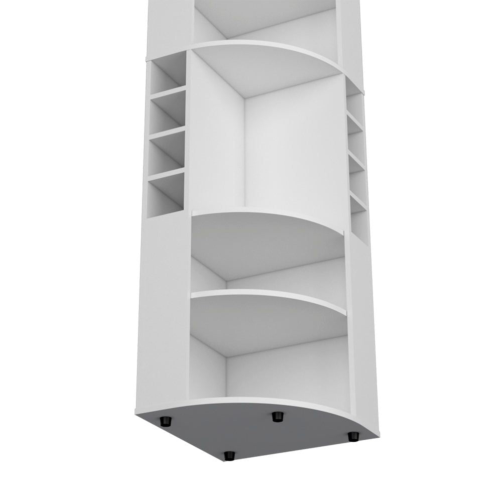 Jansen White Corner Bar Cabinet