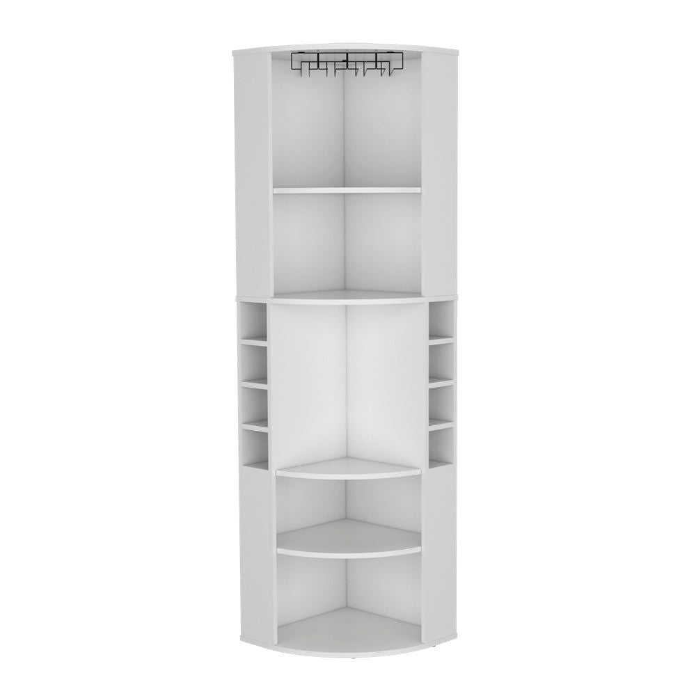 Jansen White Corner Bar Cabinet