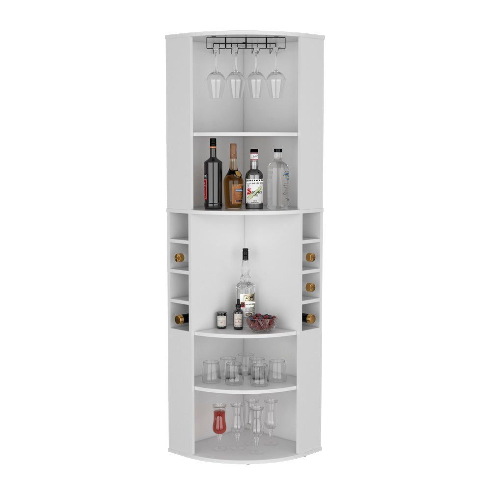 Jansen White Corner Bar Cabinet