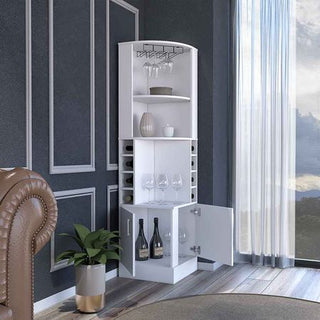 Papprika Bar Cabinet with Wine Cubbies and Double Doors
