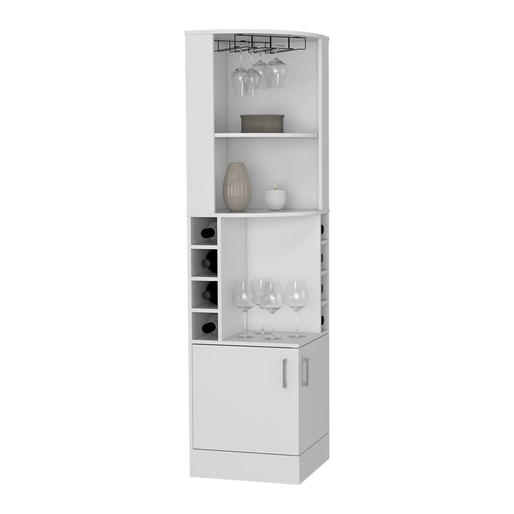 Papprika Bar Cabinet with Wine Cubbies and Double Doors