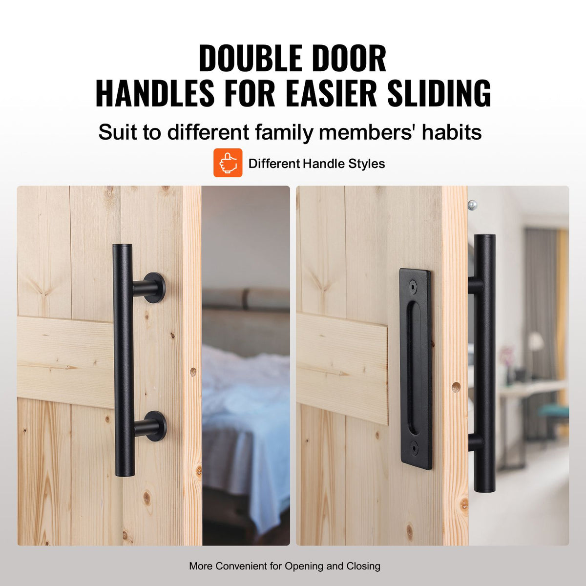 Paneled Sliding Barn Door and Hardware Kit