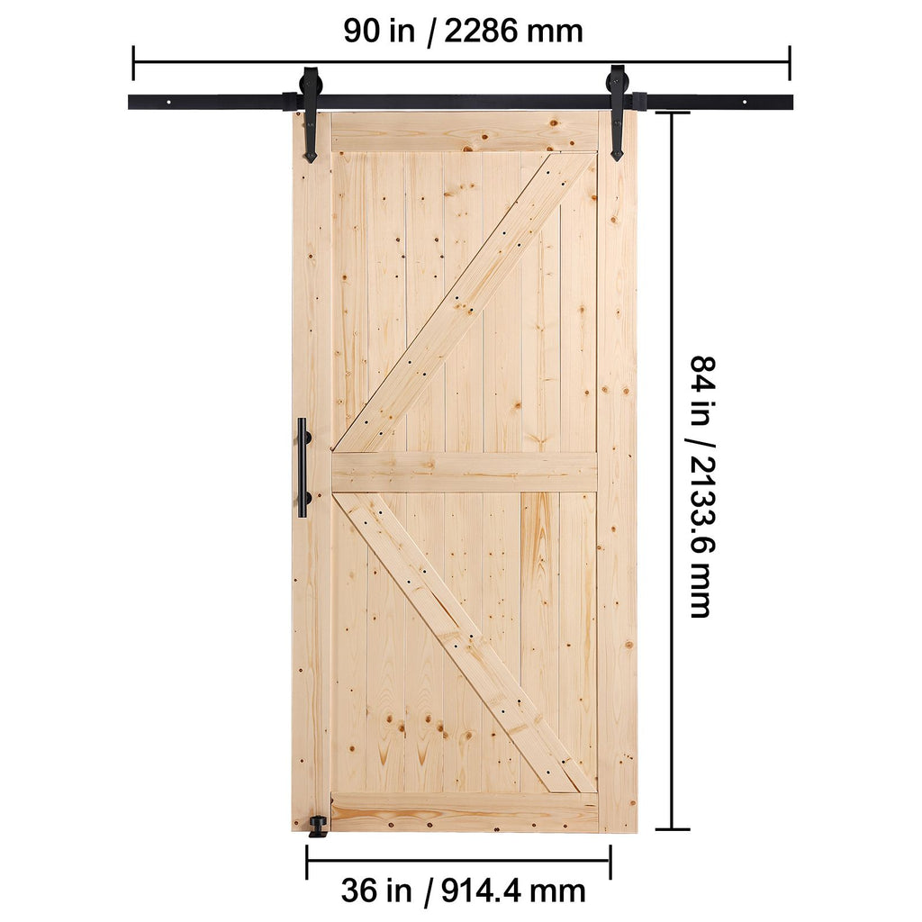 Paneled Sliding Barn Door and Hardware Kit