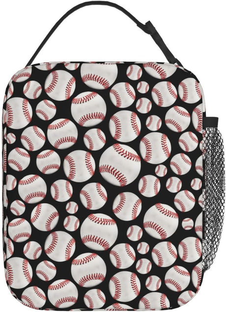 Insulated Baseball Lunch Bag for Work and Travel