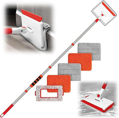 Baseboard Cleaner Tool with Handle and Interchangeable Cleaning Pads
