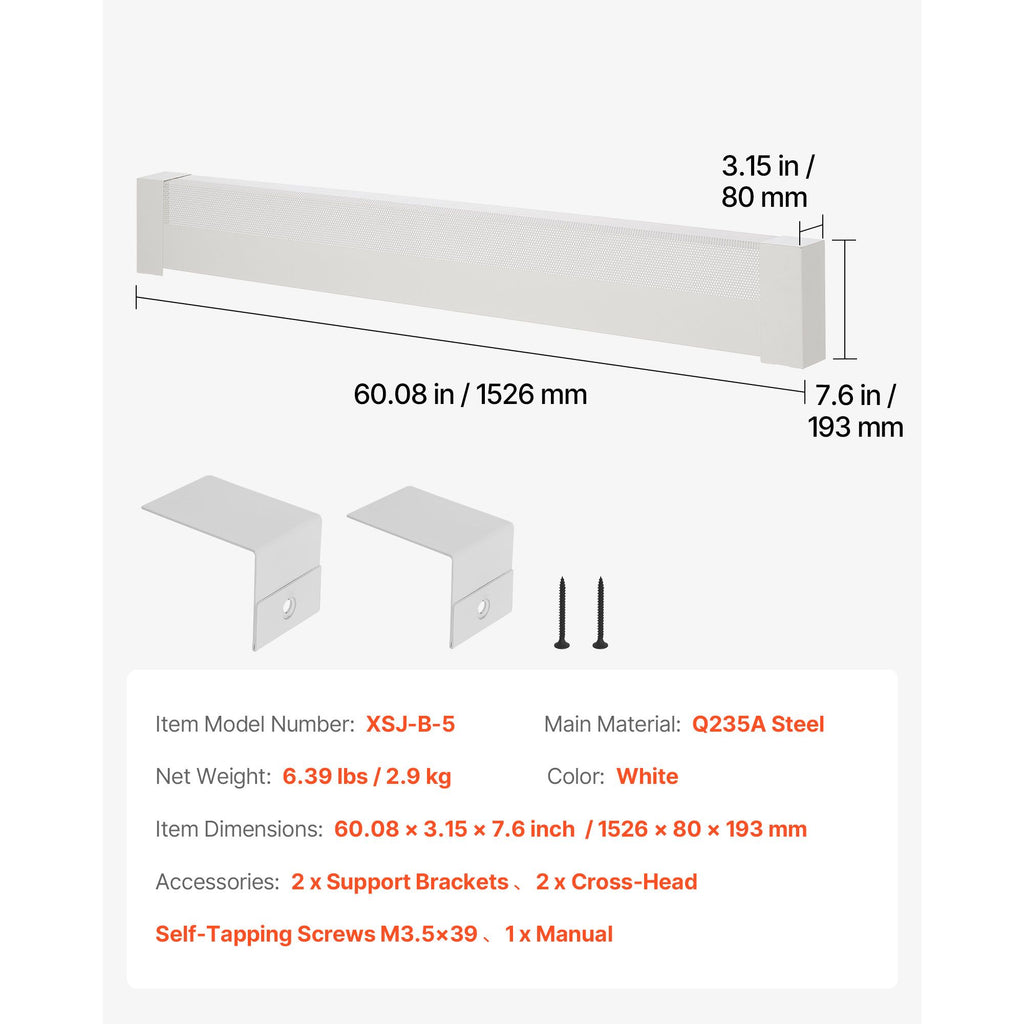 VEVOR Baseboard Heater Replacement Front Cover