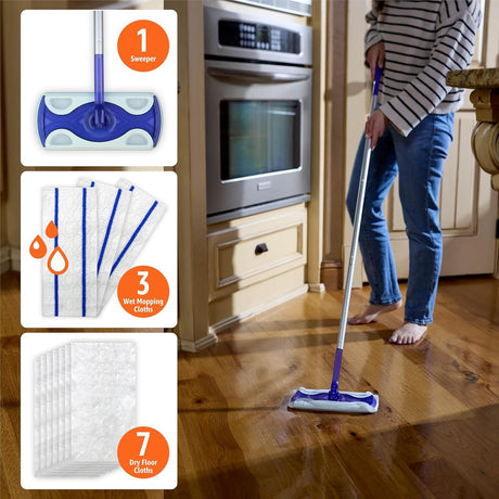 Basics Wet & Dry Sweeper Kit with Cloths
