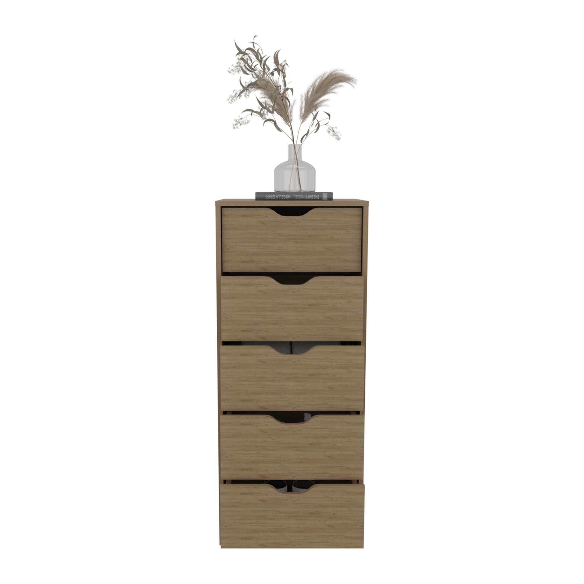Basilea Tall Narrow Five-Drawer Dresser