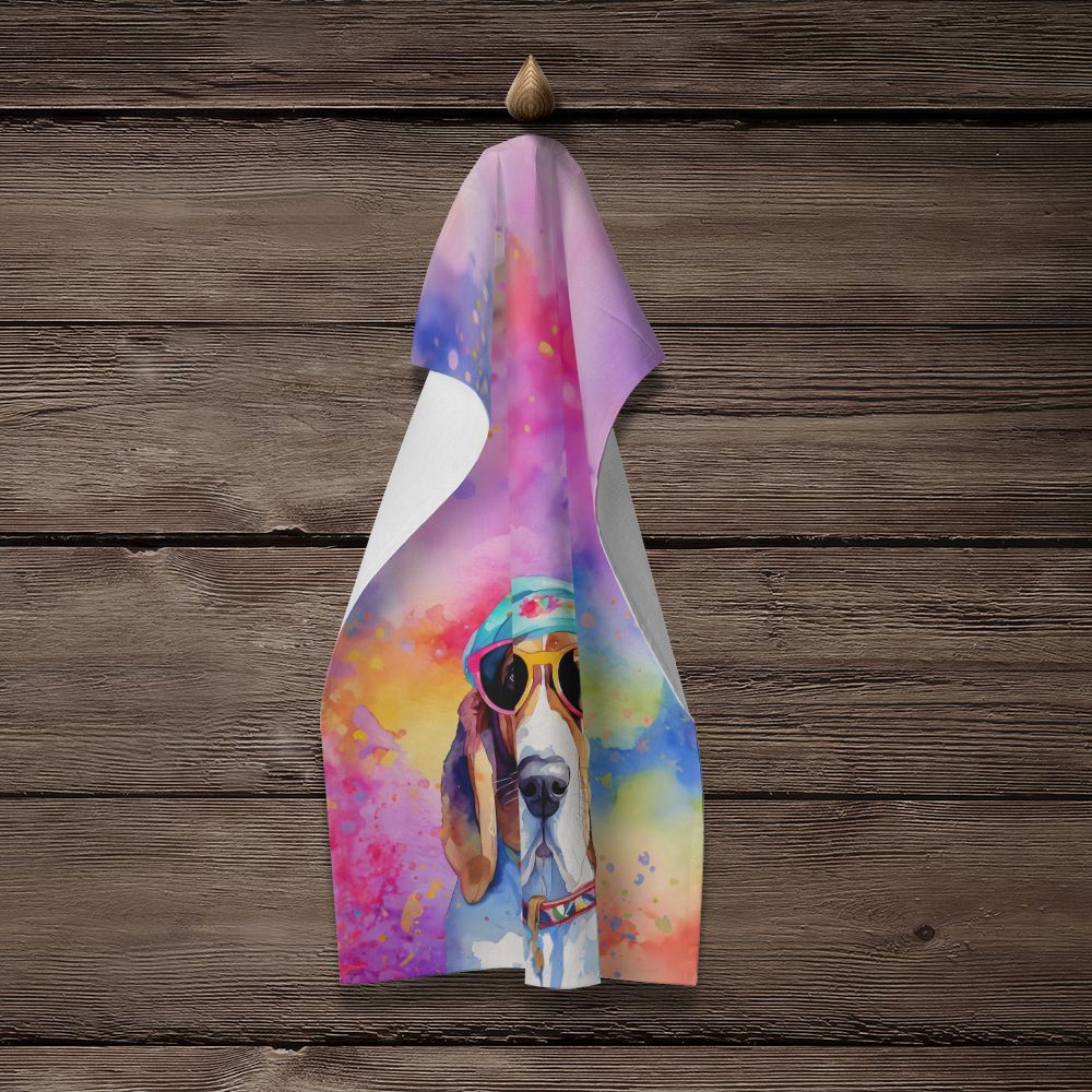 Basset Hound Hippie Dawg Kitchen Towel