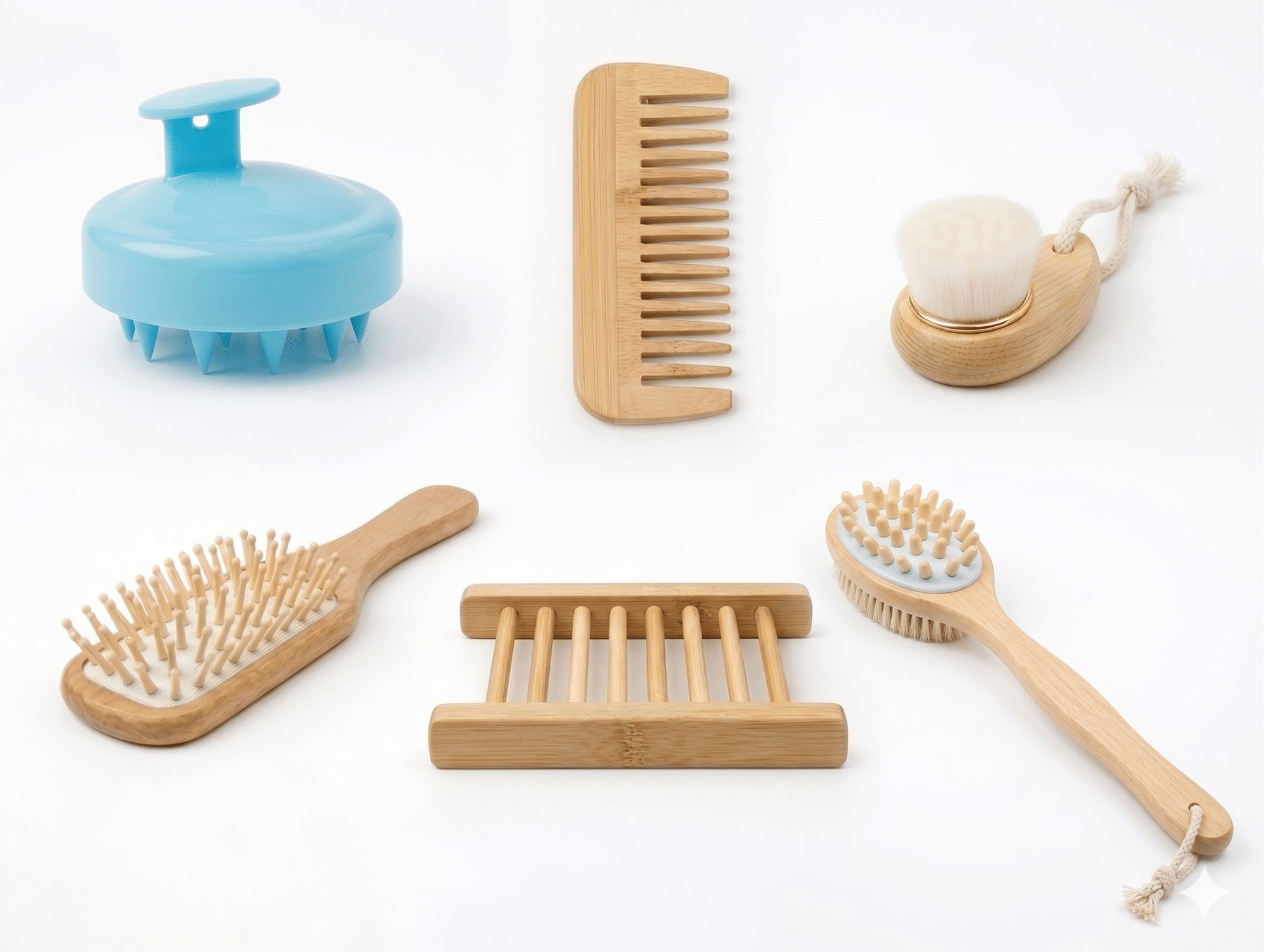 6-Piece everyday Bamboo Spa Gift Set for Home Self-Care