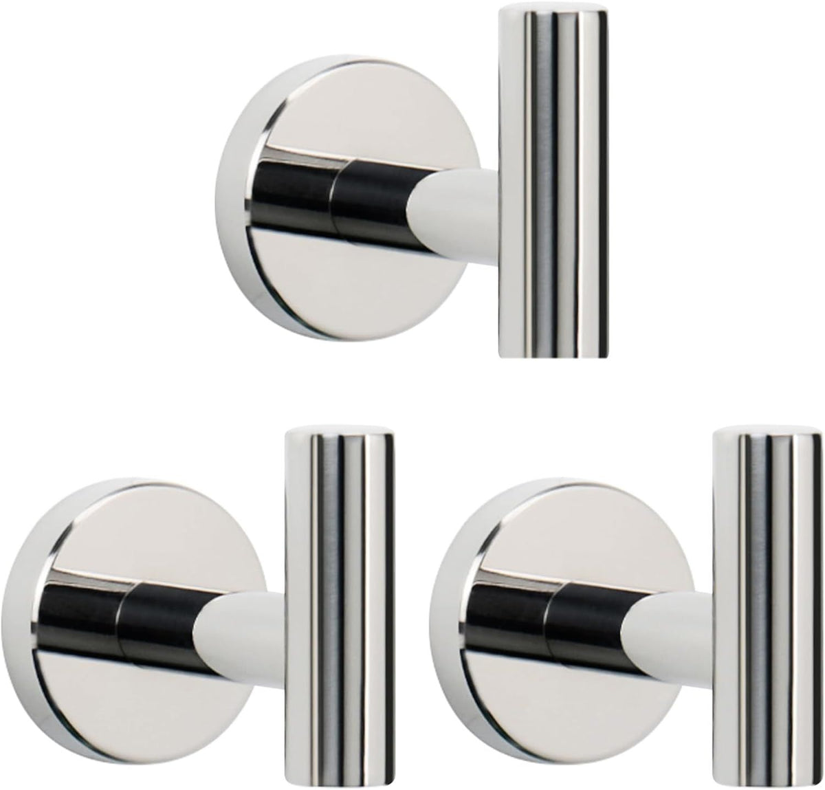 Chrome-Finish Wall-Mounted Towel and Robe Hooks