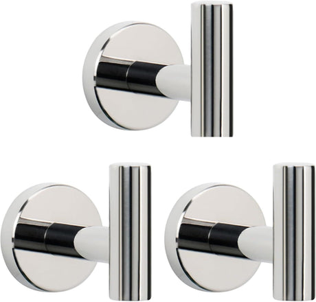 Chrome-Finish Wall-Mounted Towel and Robe Hooks