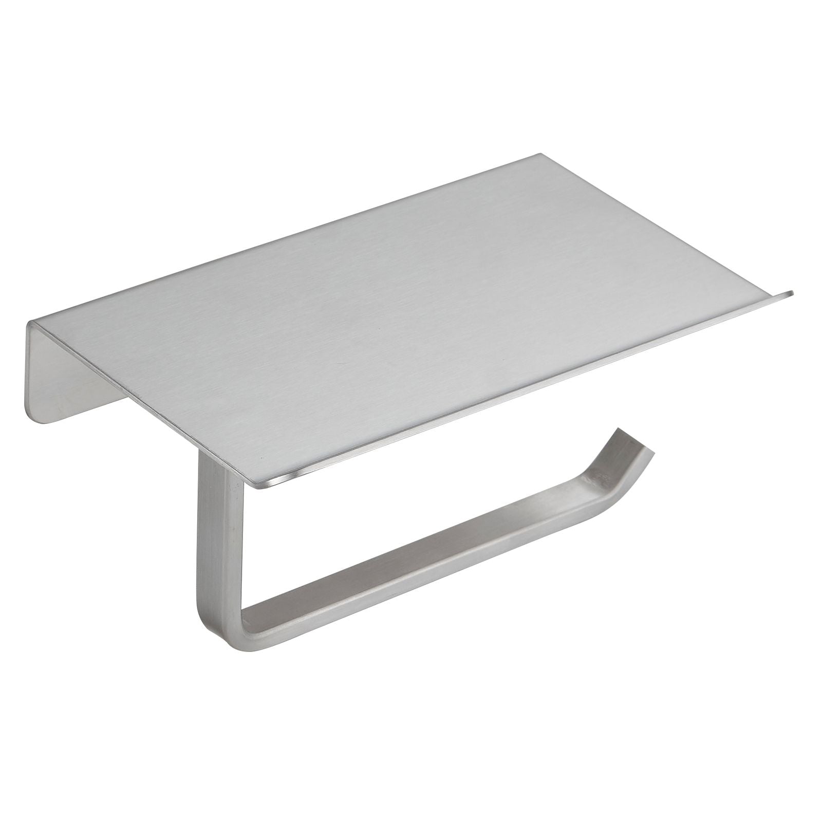 Brushed Nickel Toilet Paper Holder with Shelf – Wall Mount Stainless Steel