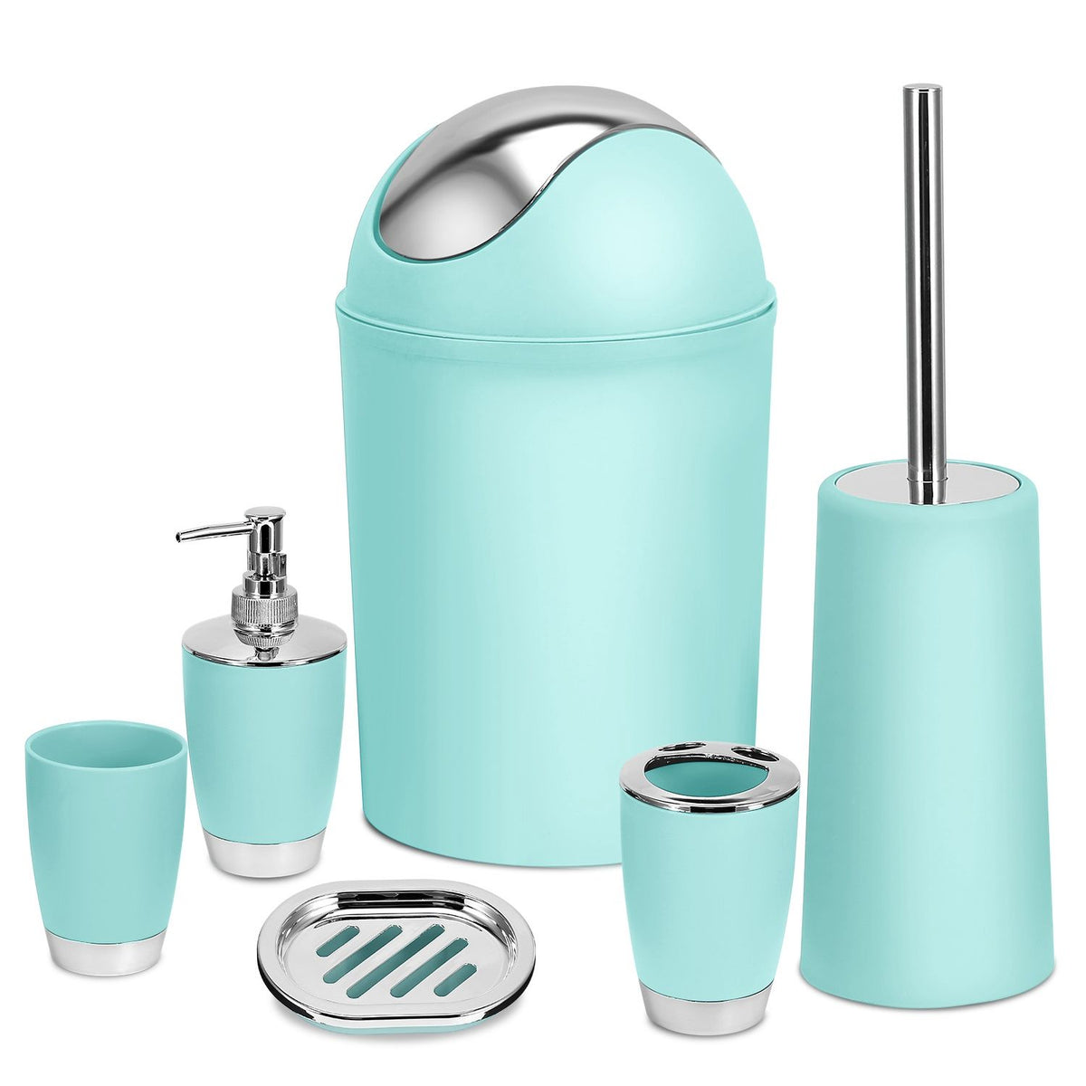 Coordinated Bathroom Accessory Ensemble