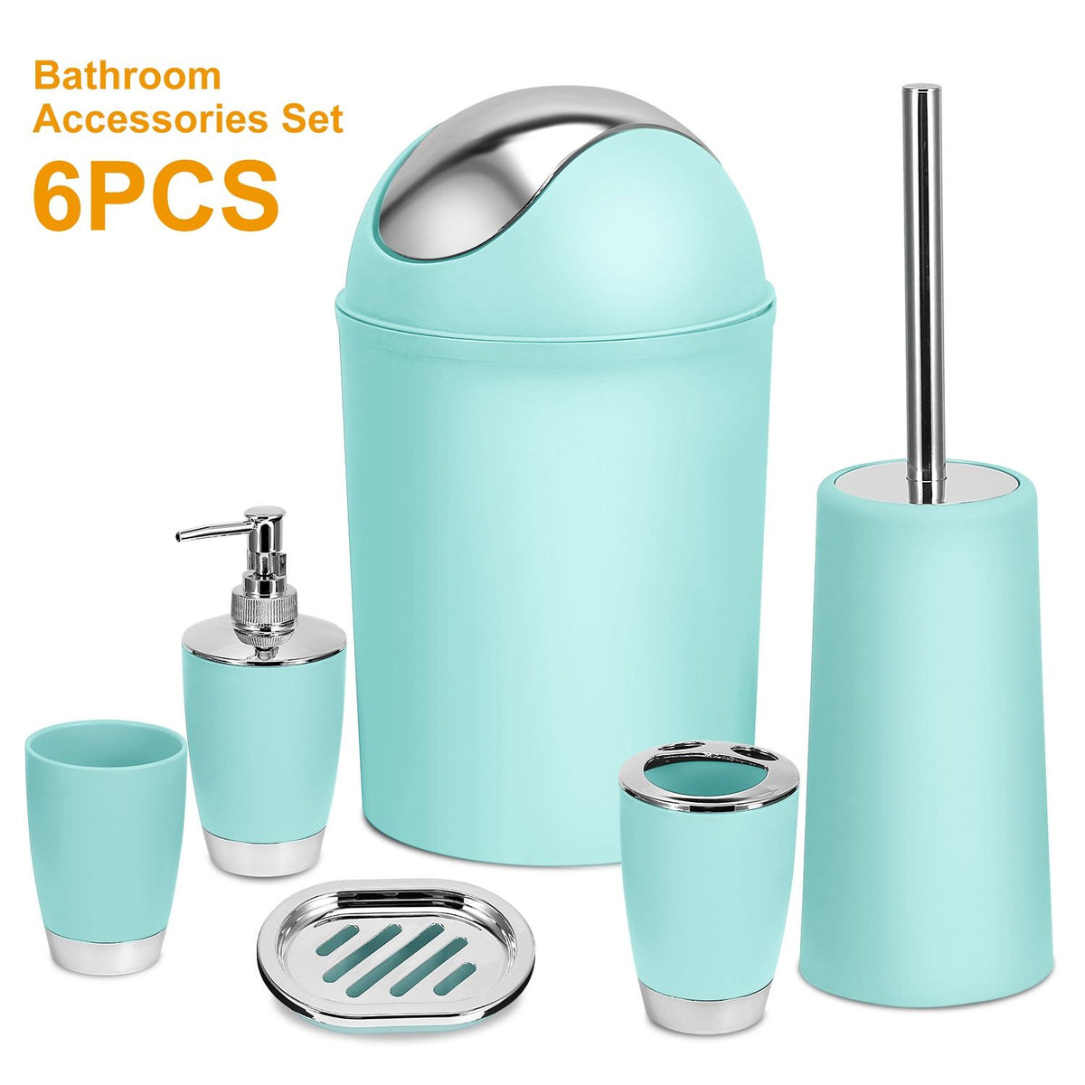 Coordinated Bathroom Accessory Ensemble
