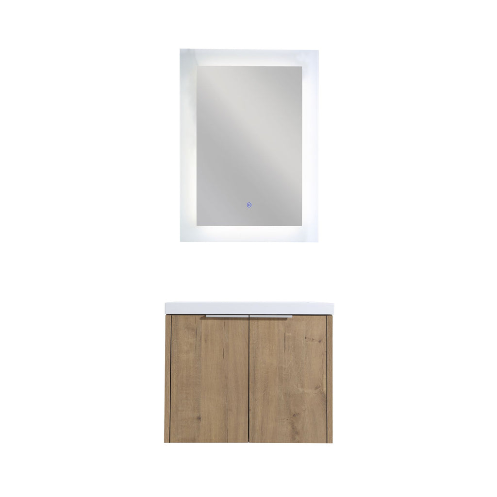 Modern Floating Bathroom Cabinet with Soft-Close Doors and Gel Basin