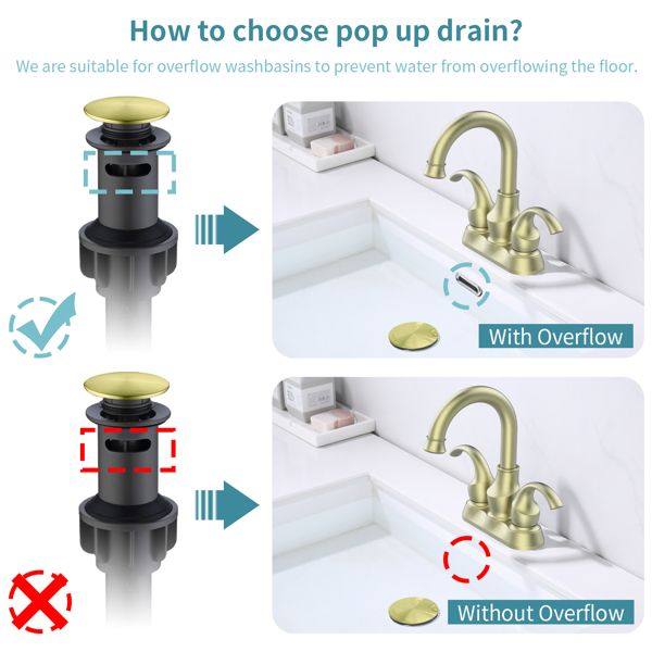 Crescent Moon Two-Handle Bathroom Faucet