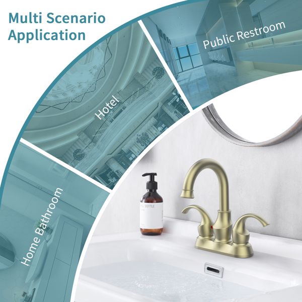 Crescent Moon Two-Handle Bathroom Faucet